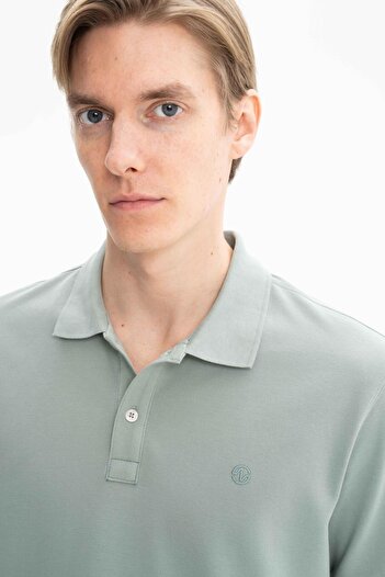 Arma Men's Gray Large Size 100% Cotton Knitted Pique Polo Neck T-Shirt Y 27374867101