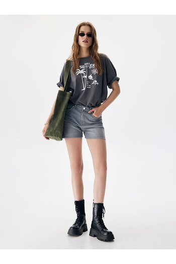 Ltb Larıss High Waist Jean Shorts