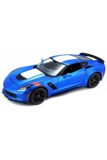 Maisto 1/24 2017 Model Corvette Grand Sport - Mavi