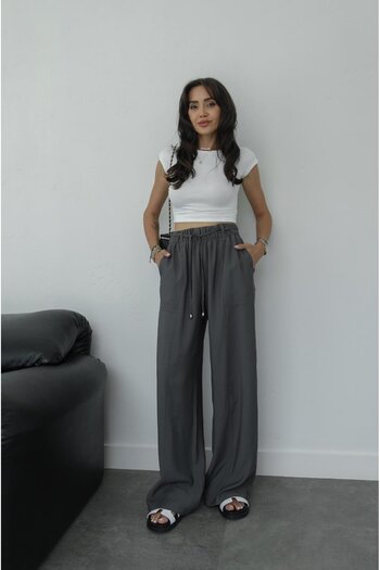 Havoş Anthracite Noemi Rope Lace Trousers