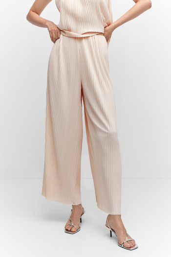 MANGO Woman Pleated Wideleg Trousers