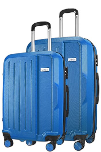 Wexta WX-210 Mavi Büyük&Orta 2'Li Set Valiz
