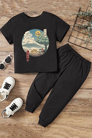 uyguntarz Interessantes Ukiyo-Trainingsanzug-Set - Summer Kids Neighbor's