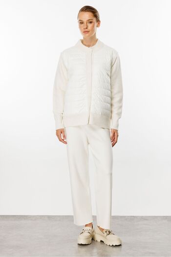 Butik Triko Quilted Knitwear Jacket - Combined Design