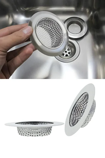 Global Ersat Stainless Metal Set of 2 Round Kitchen Sink Drain Strainer - 11 CM/7 CM 4 PCS