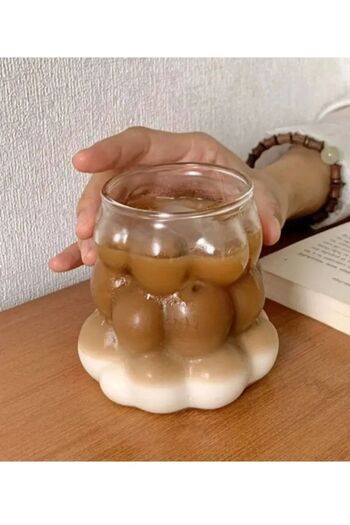 DMR 300 ml Borosilicate Cocktail and Coffee Glass - Grape Model, Bubble Cup