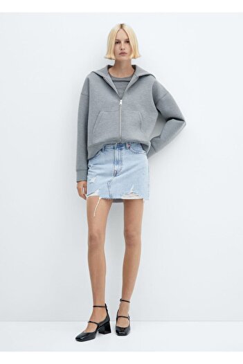 MANGO Woman FUSTA MINI DENIM