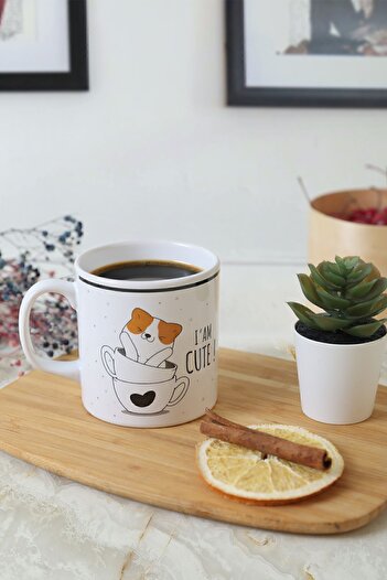 Keramika 10 cm Wide Cylinder Mug - Cute Cat