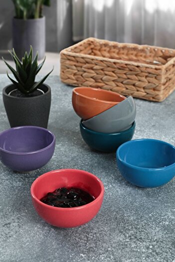 Keramika Mixed Cloud Mini Snack Bowl / Sauce Bowl 8 Cm 6 Pieces 406-418-501-552-606-620