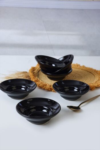 Keramika 650 Black Kayra Bowl - 14 Cm, 6 Pieces