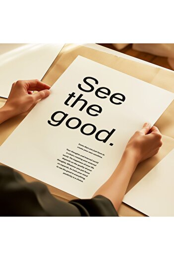 ARTHOUSECOLLECTIVE See the Good - Poster - Wall Decoration - Frameless Poster in Painting Dimensions