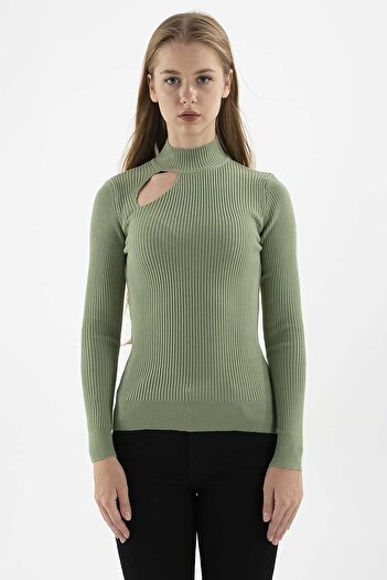 Fashion Friends Pulover de damă verde 23K0167K1