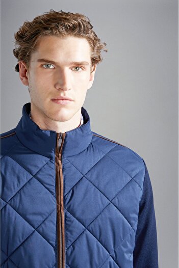 PAUL&SHARK MEN'S ZIPPED PULLOVER C.W. WOOL