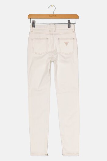 Guess Kids Girl Solid Stretchable Jeans, Ivory
