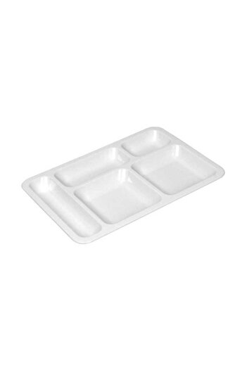 Mode49 Unbreakable Plastic Table Dish Plate 5 Compartments A Quality 10 Pieces