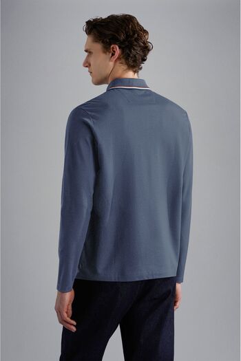 PAUL&SHARK MEN'S KNITTED POLOSHIRT C.WCOTTON