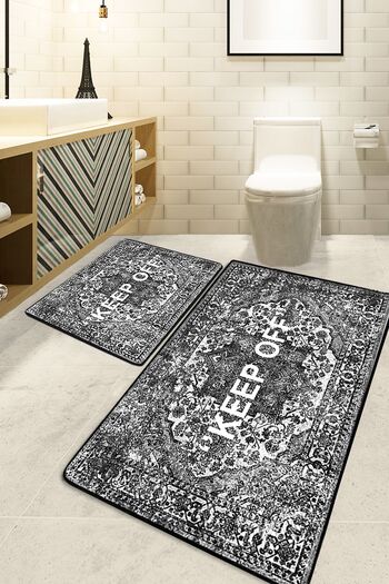 Chilai Home Keep Off 2-Piece Bathroom Rug Set Djtbanyo