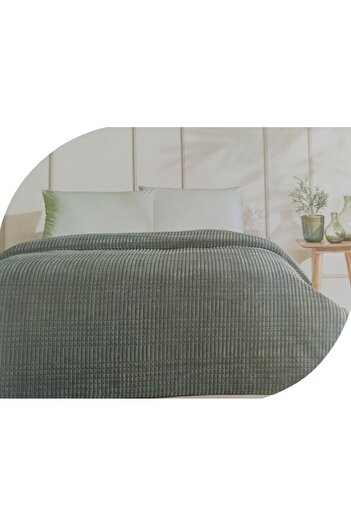 Özdilek Khaki Color Double Pyramid Blanket