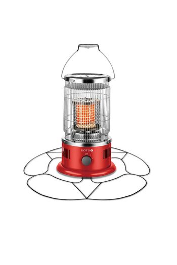 DOTS Electric Heater with 2 Heat Settings - 2000 Watt - Red
