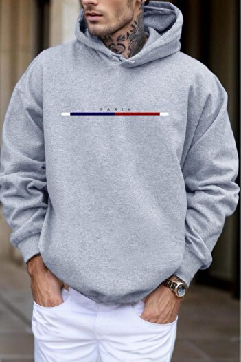 Oksit Cotton Men's Sweatshirt - Paris Front Printed