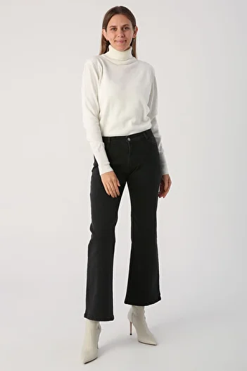ALLDAY Anthracite Cotton Wide Leg Denim Trousers