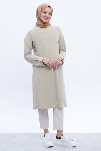 ALLDAY Laurel Cotton Back Slit Epaulette Tunic