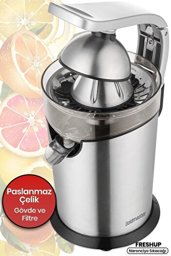 GOLDMASTER Freshup Inox Removable Stainless Steel Casting Handle Citrus Fruit Juicer