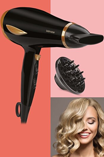 GOLDMASTER North 2200 Watt Dc Motor Speed and Heat Adjustable Ion Hair Dryer with Diffuser
