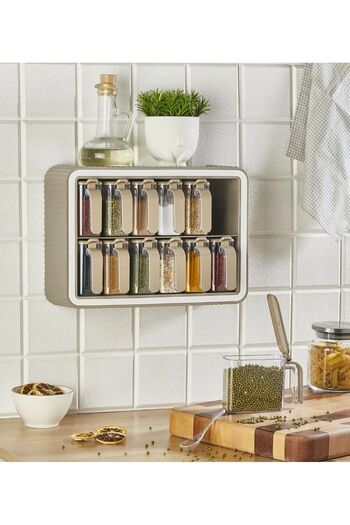 Mutfak Köşesi 12-Piece Set with Lid and Adhesive Self-Spice Dispenser