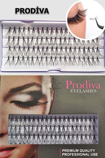 PRODİVA Marka 5 Ply 80 Adet Tekli Takma Kirpik - Medıum