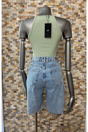Dilvin 3804 Crop Top with Accessories -mint