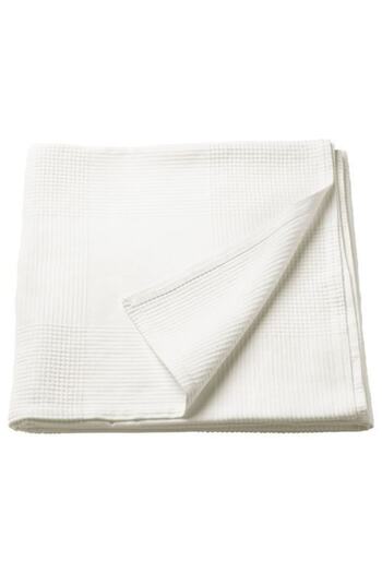 IKEA Indıra Tek Kişilik Yatak Örtüsü, Beyaz