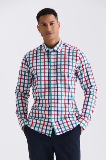 Jakamen Green Slim Fit Collar Buttoned Shirt