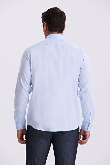Jakamen Mavi Comfort Fit Ütü Gerektirmeyen %100 Pamuk Non İron Gömlek