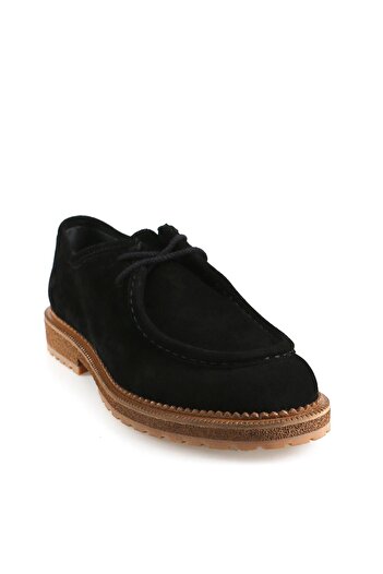 Jakamen Suede Black 100% Leather Oxford Eva Sole Casual Shoes