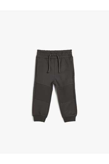 Koton Cotton Tie Waist Pocket Detailed Raised Sweatpants
