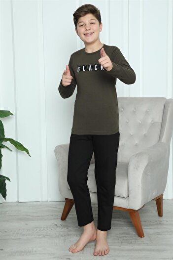 Akbeniz Boy's Combed Cotton Pajama Set - 20419