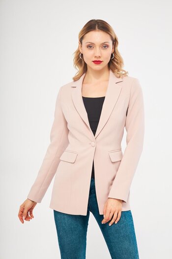 LOVELF Single Button Classic Jacket Beige
