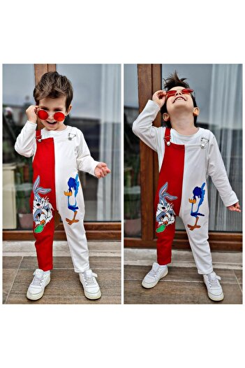 KOKOŞ BEBEK Unisex Slopet Bunny Superhero Detailed Suit |   Between 9/12 Years