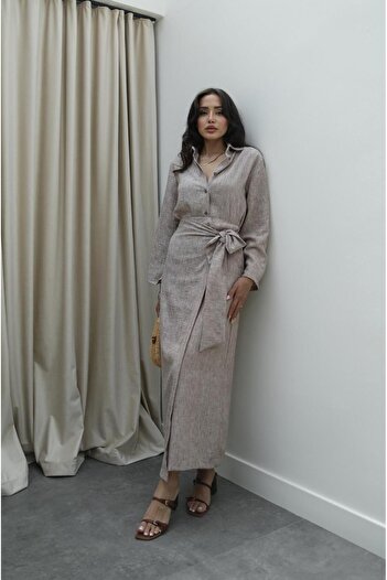 Havoş Wrapped Mink Skirt and Shirt Set