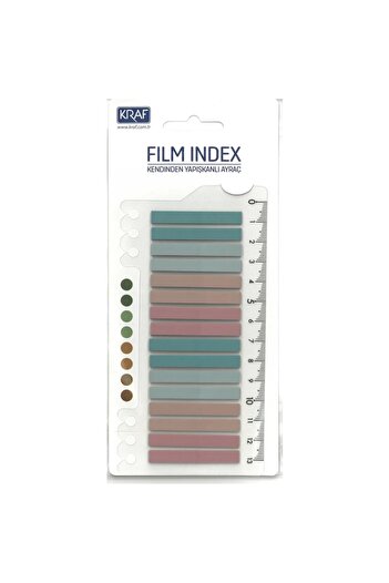 KRAF 16645-2 INDEX FILM (PP) CETVELLİ MORANDI COLOR YAPIŞKANLI AYRAÇ 6x45mm 16'LI X 20YP