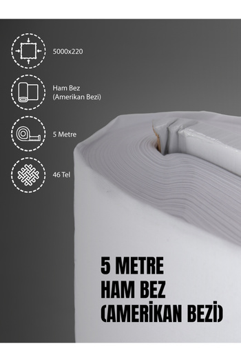 FAVORA Λευκό 100% βαμβάκι 46 σύρμα αμερικανικό πανί - Raw Cloth Punch, 500x220 cm