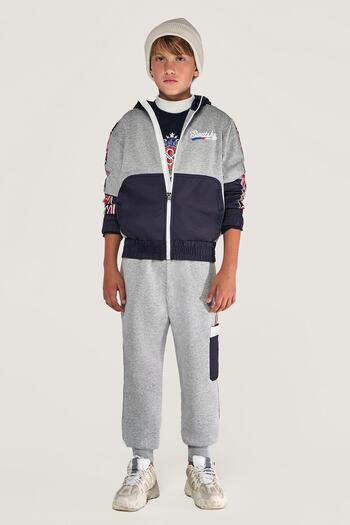 SWATSKY Bg Store Boys Gray Melange Tracksuit Top