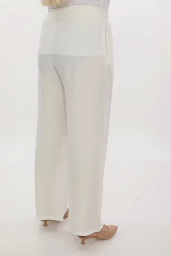 Lady Majestic Pantalon de marime mari din vascoza