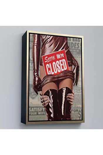 indispensablely Framed Sorry We'Re Closed Painting - Sorry We'Re Closed-7705