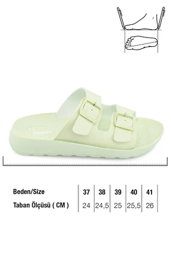 GEZER Summer Women's Comfortable Sole Faux Leather Double Buckle Adjustable Daily Slippers