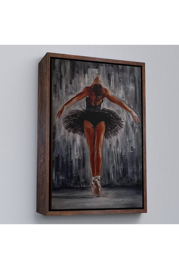 indispensablely Framed Ballerina Woman Painting-7789