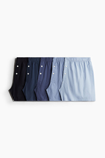 H&M 5’li Pamuklu Dokuma Boxer Şort