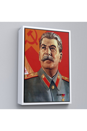 N NOXXO Wooden Framed Joseph Stalin Russia and Soviet Union Sscb Painting-7683