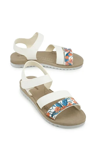 GEZER Women's Summer Adjustable Ankle Faux Leather Comfortable Sole Sandals